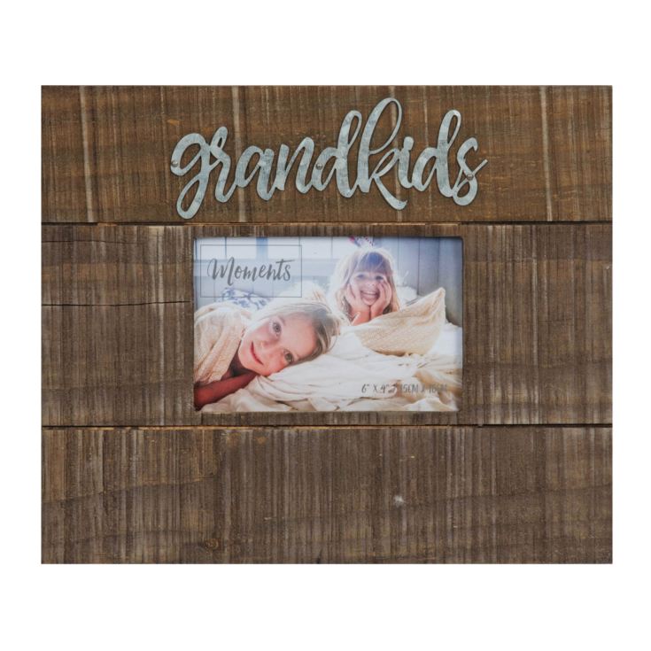 4" x 6" - Moments Natural Finish Wooden Frame - Grandkids product image