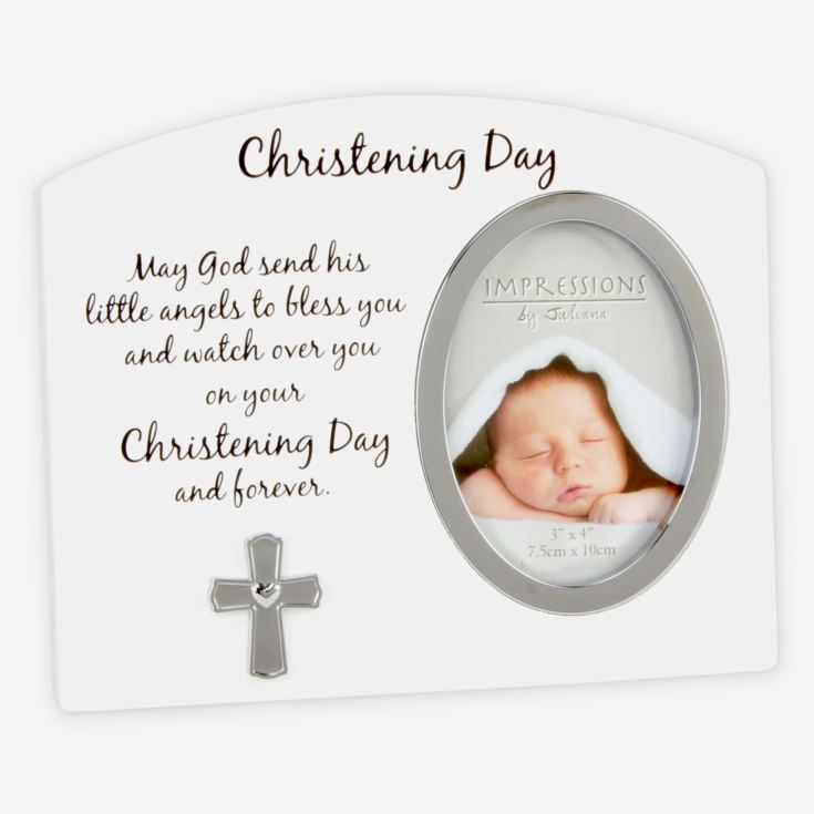 Photo Frame White/Silver icon Christening Day 3"x4" product image