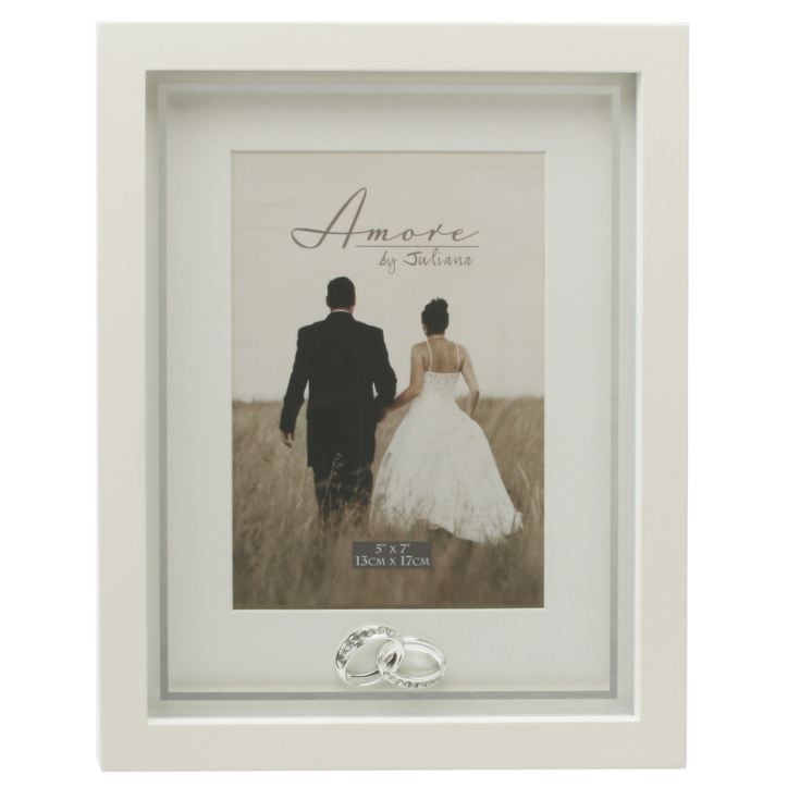5" x 7" -  AMORE BY JULIANA® Cream Wedding Photo Frame product image