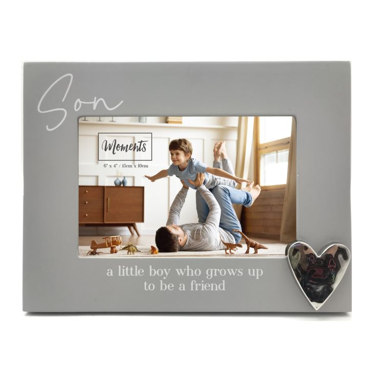 Moments Wooden Photo Frame with Heart 6" x 4" - Son product image