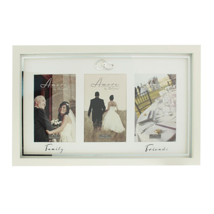 4" x 6" - AMORE BY JULIANA® Triple Photo Frame product image