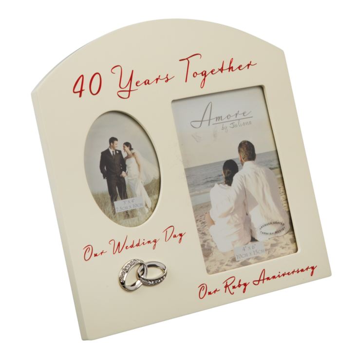 Amore Double Aperture Photo Frame - 40 Years Anniversary product image