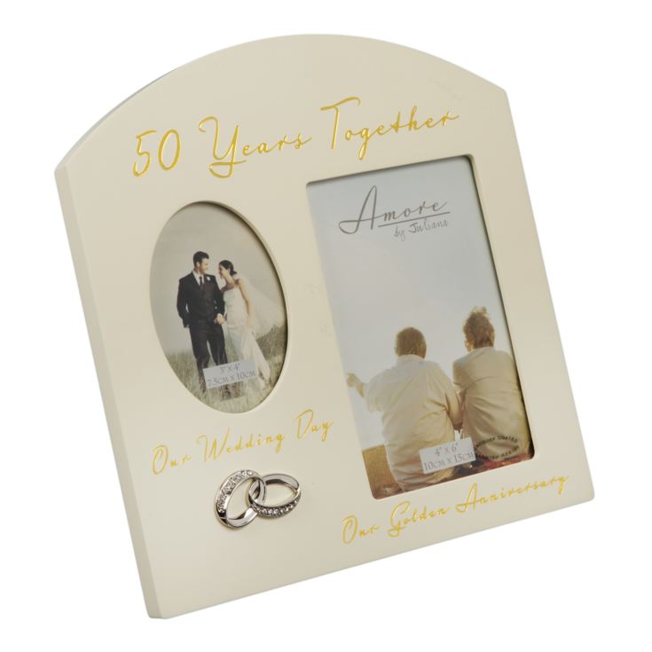 Amore Double Aperture Photo Frame - 50 Years Anniversary product image
