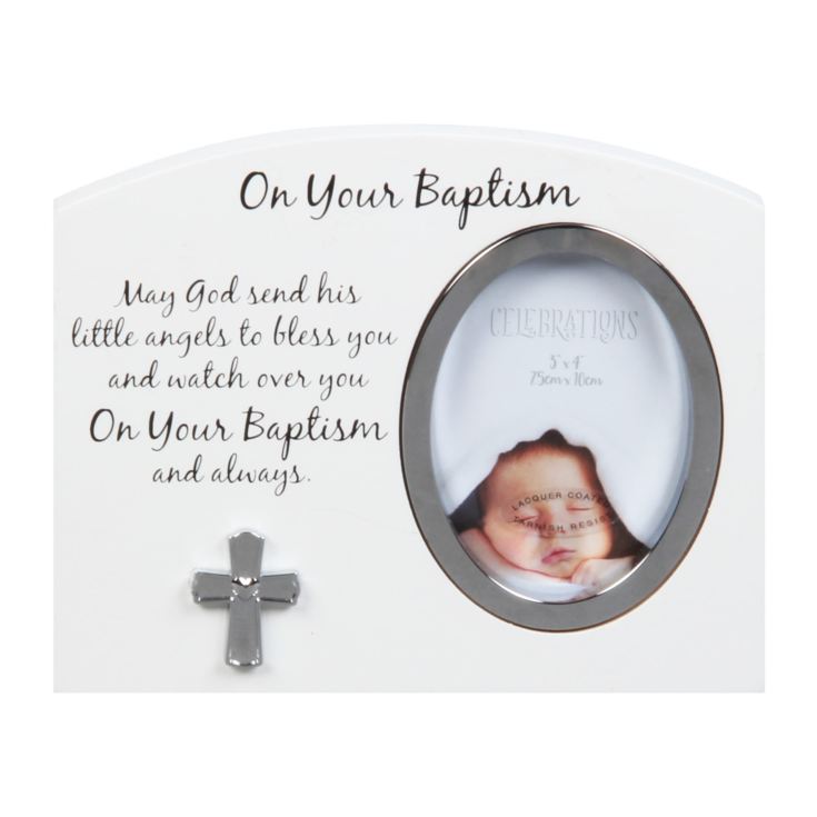 Frame White/Silver Icon 3" x 4" - Baptism product image