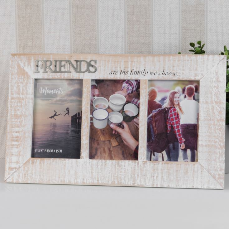 4" x 6" - Moments Triple Distressed Photo Frame - Friends product image