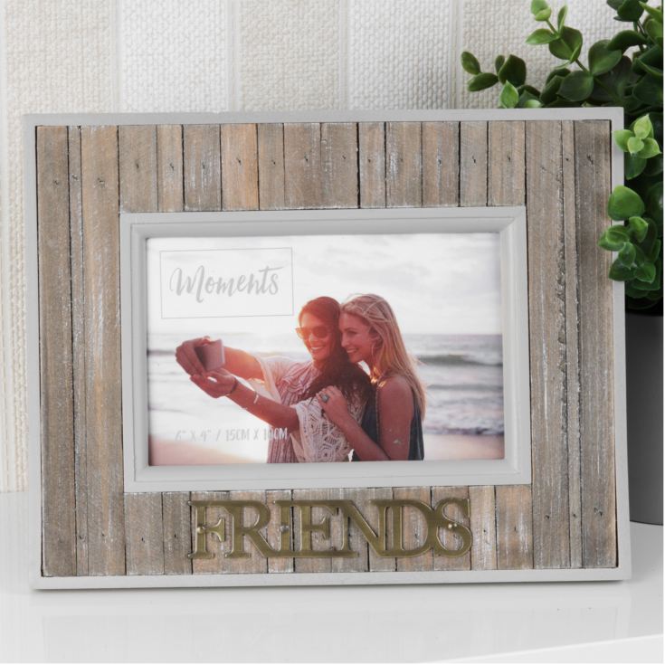 6" x 4" - Moments Wood Plank Photo Frame - Friends product image