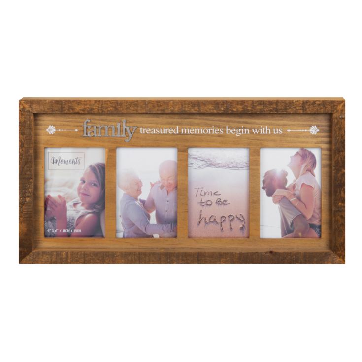 4" x 6" - Moments Natural Wood Multi Aperture Frame - Family product image