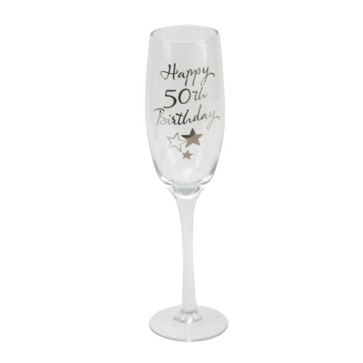 Juliana Happy 50th Birthday Champagne Glass Flute in Gift Box G31850 