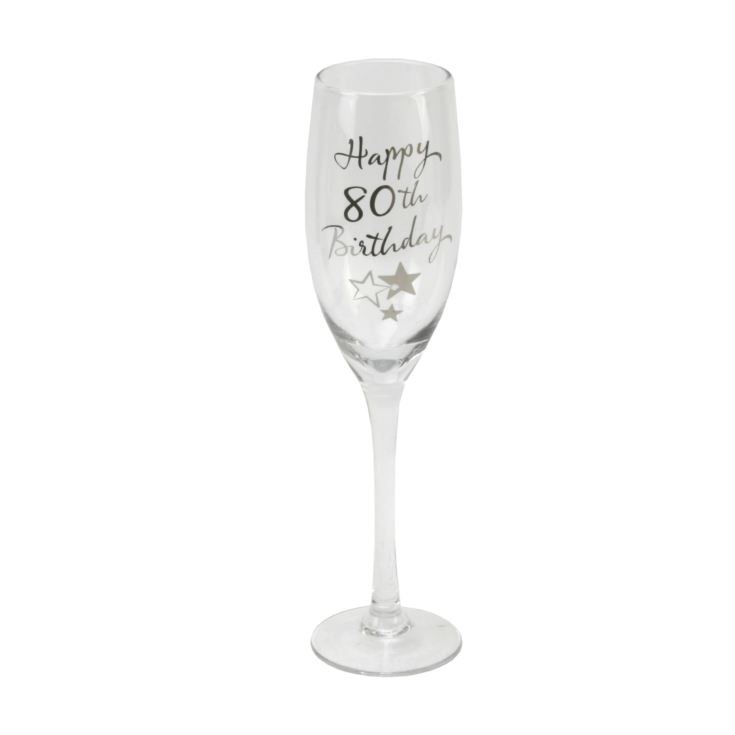 Juliana 80th Birthday Champagne Flute product image
