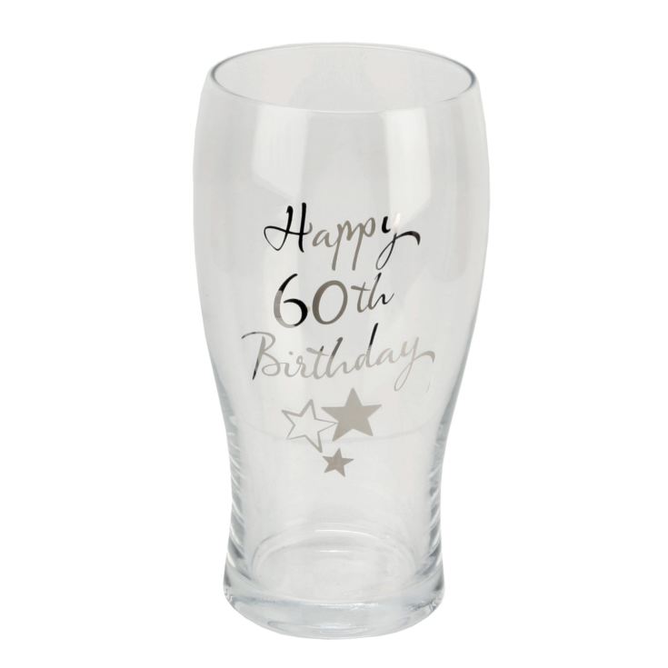 Milestones Beer Glass 60th Birthday product image