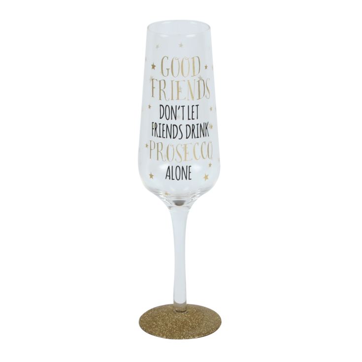 Signography Sparkling Flute Glass - Good Friends & Prosecco product image