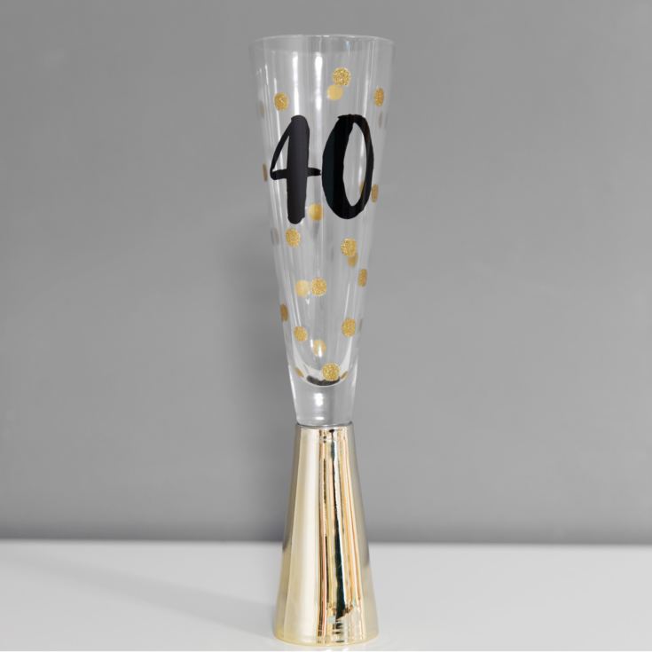 Signography Prosecco Glass with Metallic Gold - 40 product image