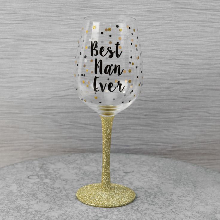 Celebrations Wine Glass - Best Nan Ever product image