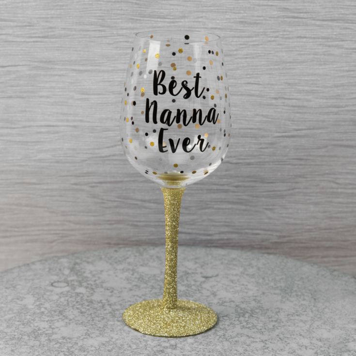 Celebrations Wine Glass - Best Nanna Ever product image