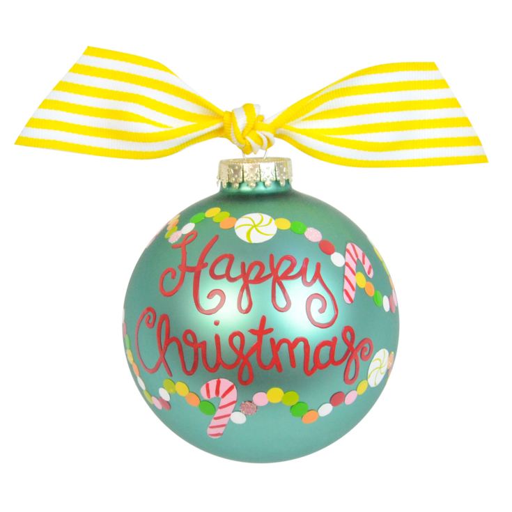 Coton Colors Blue Bauble with Sweets 10cm Happy Christmas product image