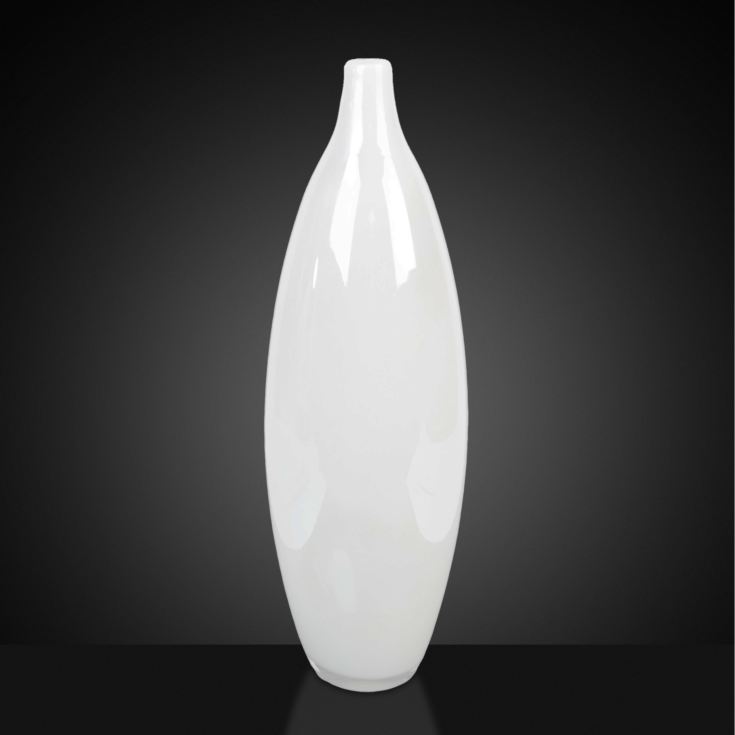 Objets d'Art Glass Vase - White Pearlescent 51cm product image