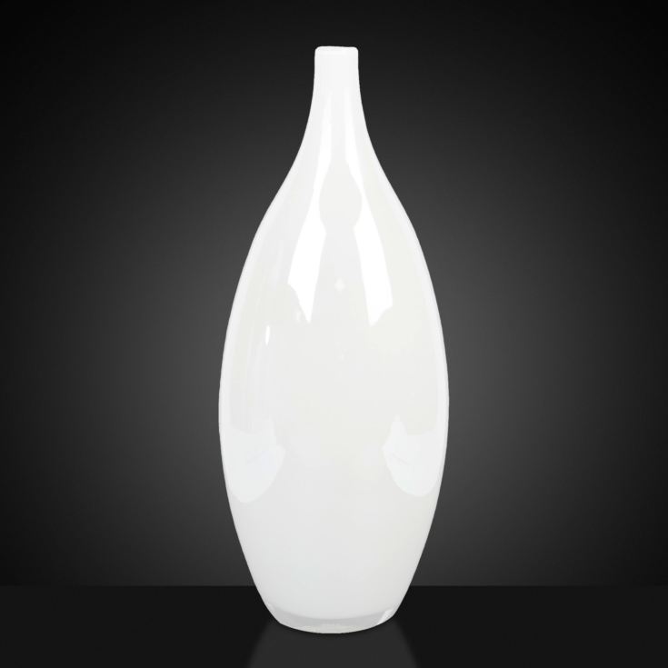 Objets d'Art Glass Vase - White Pearlescent 40.5cm product image
