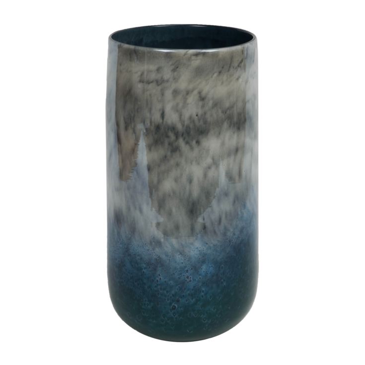 Objets d'Art Glass Vase Blue Marble Effect 35cm product image
