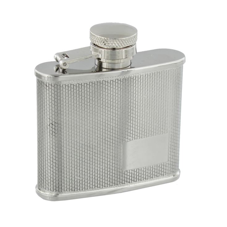 Harvey Makin 2oz Debossed Hipflask with Engraving Space product image