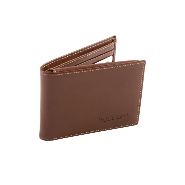 Harvey Makin Gents Brown Wallet with Embossed Logo product image