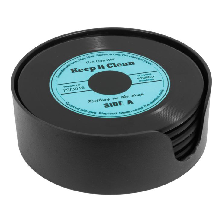 Harvey Makin Set of 6 Glass Record Coasters product image