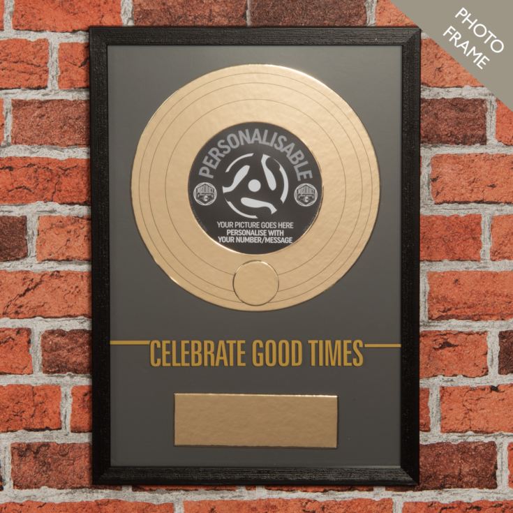 5" x 5" - Musicology Gold Disk Frame - Personalisable product image