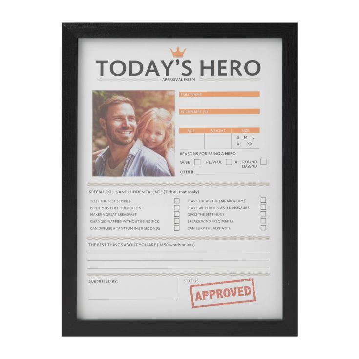 3" x 3" - Hero Frame - Today's Hero (For Personalisation) product image