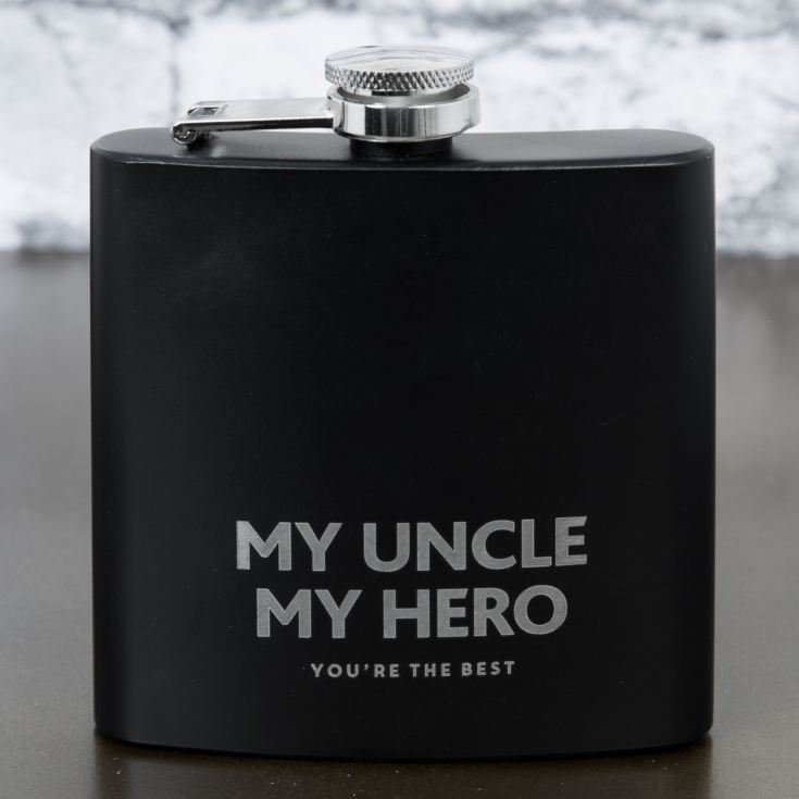 Harvey Makin Black Finish Rectangle Hipflask - My Uncle product image