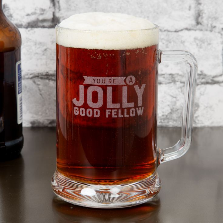 Harvey Makin Glass Tankard - Jolly Good Fellow product image