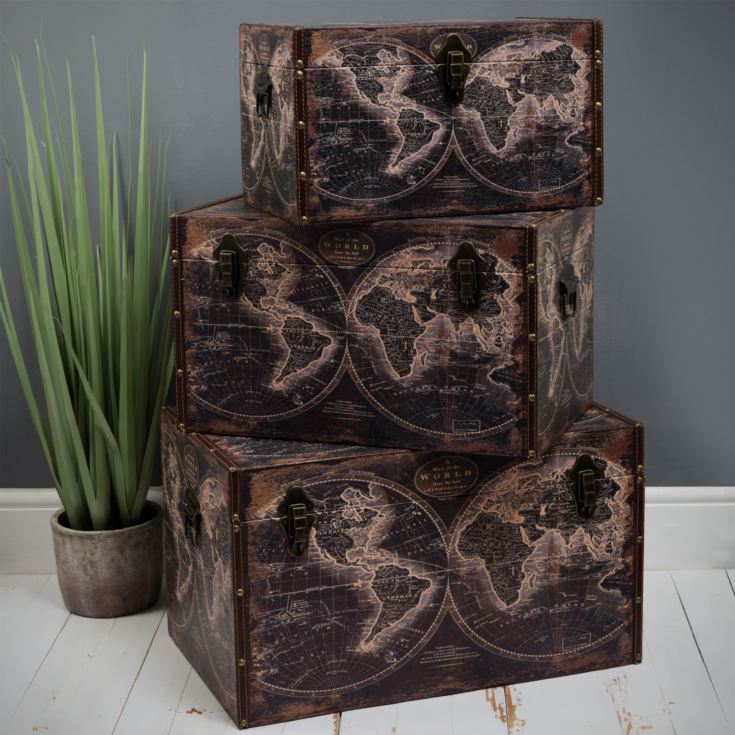 Harvey Makin Explore Collection of 3 World Map Chests product image