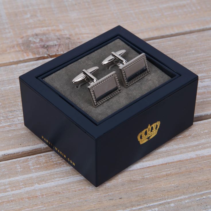 Harvey Makin Rhodium Plated Pair Cufflinks product image