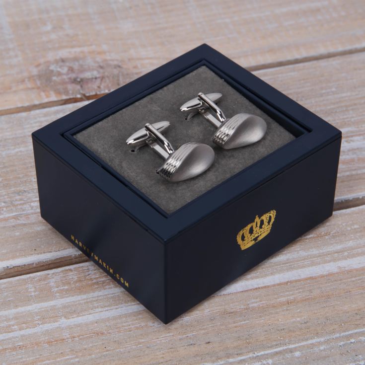 Harvey Makin Brushed Rhodium Pair Cufflinks product image