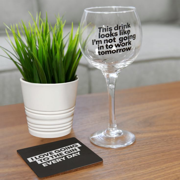 Ministry of Humour Gin Glass & Coaster - Going To The Gin product image