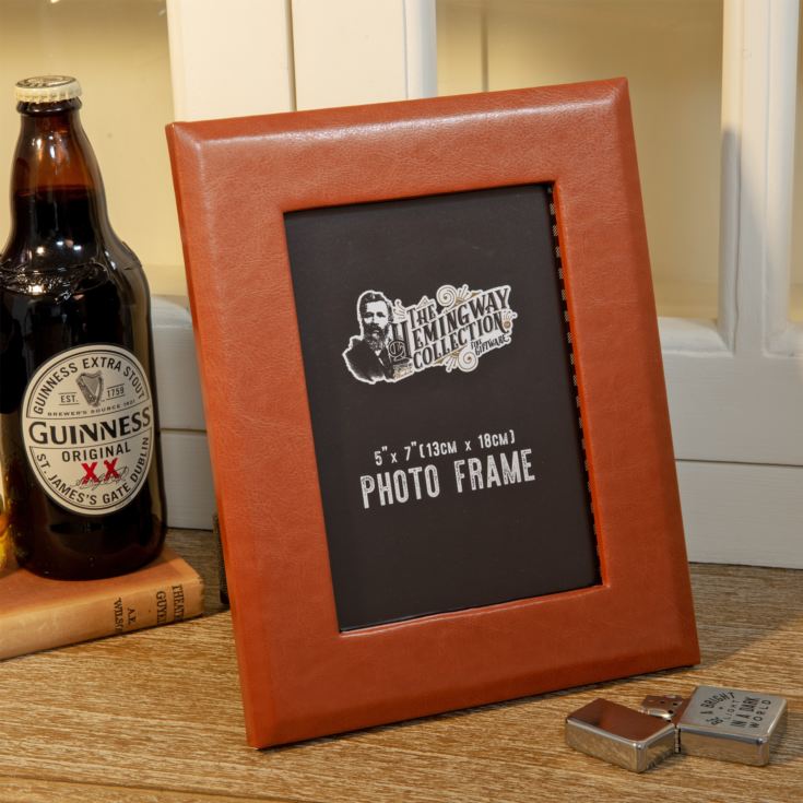 Hemingway Faux Leather Wooden Frame with Gift Box 5" x 7" product image