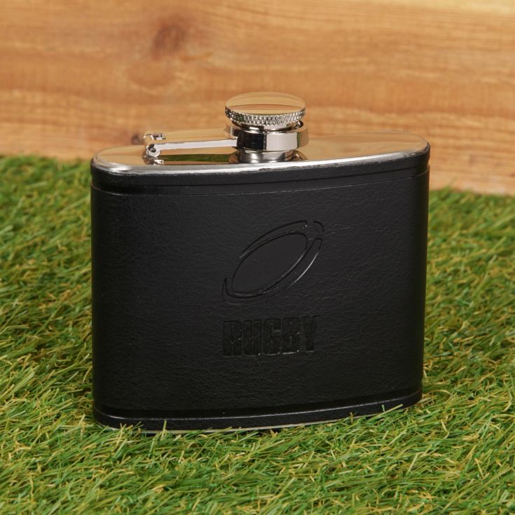 Armchair Supporters Society Faux Leather Hip Flask - Rugby product image
