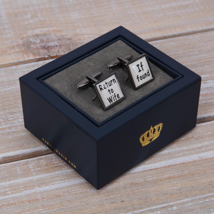 Harvey Makin Cufflink Set  - 'If Found'  "Return to Wife' product image