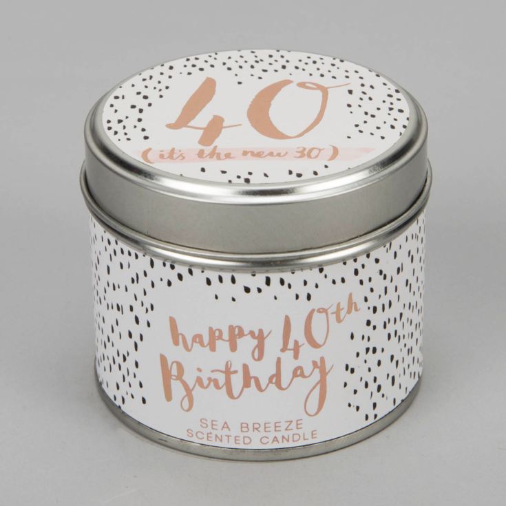 Luxe Candle In A Tin 40th Birthday The Gift Experience