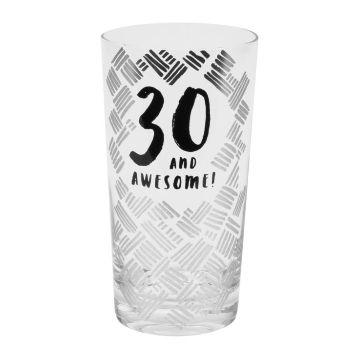 Luxe Gunmetal Beer Glass - 30th Birthday product image