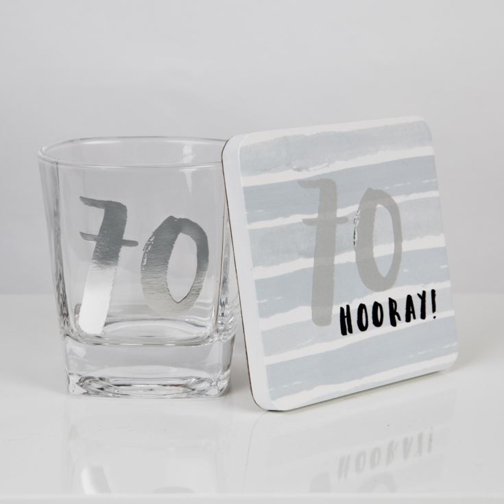 Luxe Whiskey Glass & Coaster Set - 70 product image