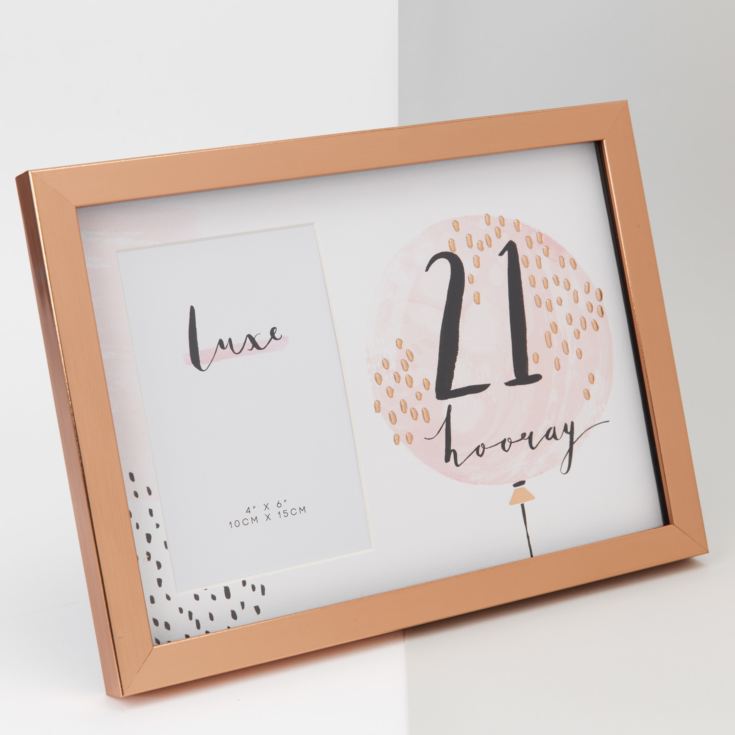 4" x 6" - Luxe Rose Gold Birthday Frame - 21 product image