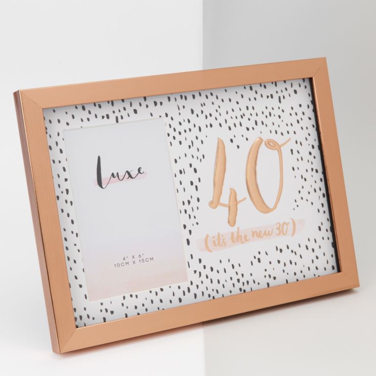 Luxe Rose Gold Birthday Frame 4" x 6" - 40 product image