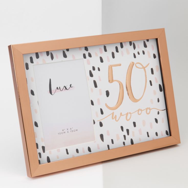 Luxe Rose Gold Birthday Frame 4" x 6" - 50 product image