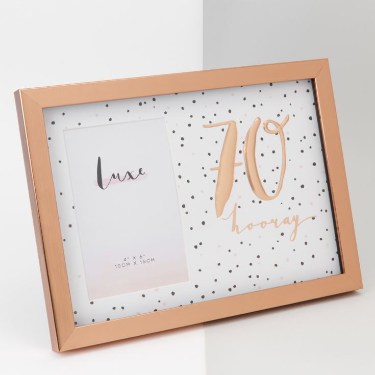 Luxe Rose Gold Birthday Frame 4" x 6" - 70 product image