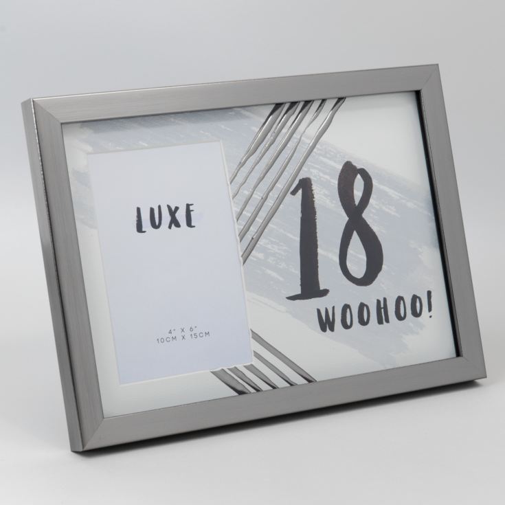 Luxe Birthday Male Gun Metal Birthday Frame 4" x 6" - 18 product image