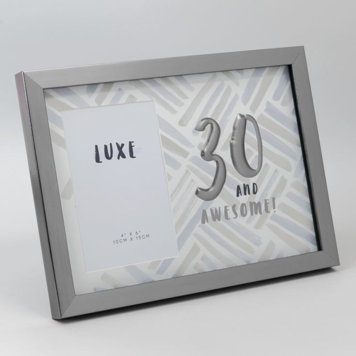 Luxe Birthday Male Gun Metal Birthday Frame 4" x 6" - 30 product image