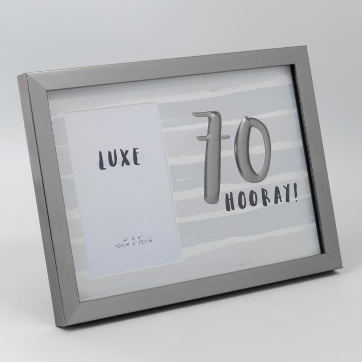 4" x 6" - Luxe Male Gunmetal Birthday Frame - 70 product image