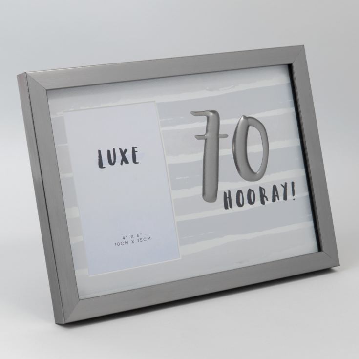 Luxe Birthday Male Gun Metal Birthday Frame 4" x 6" - 70 product image