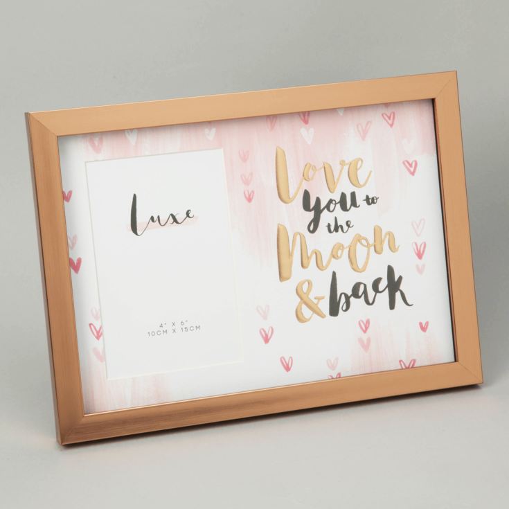 Luxe Rose Gold Birthday Frame 4" x 6" - Love You To The Moon product image