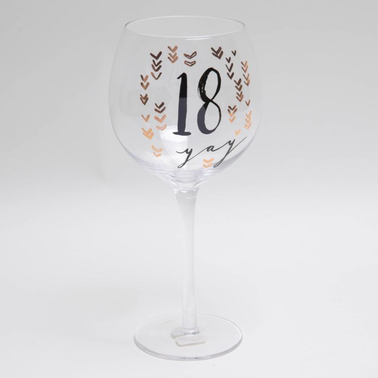 Luxe Birthday Gin Glass with Rose Gold Foil - 18 product image