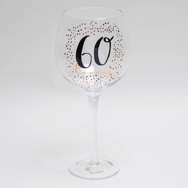 Luxe Birthday Gin Glass with Rose Gold Foil - 60 product image